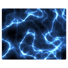 Lightning Electricity Pattern Blue Double Sided Flano Blanket (medium)  by Mariart