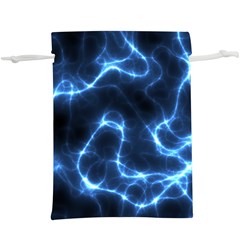 Lightning Electricity Pattern Blue  Lightweight Drawstring Pouch (xl) by Mariart