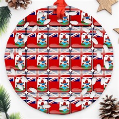 Flag Bermuda Round Filigree Ornament (two Sides) by ArtworkByPatrick