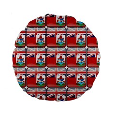 Flag Bermuda Standard 15  Premium Round Cushions