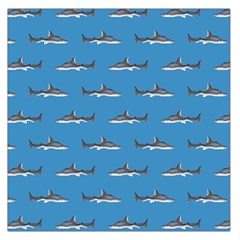 Shark Pattern Large Satin Scarf (square) by bloomingvinedesign