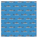 Shark Pattern Large Satin Scarf (Square) Front