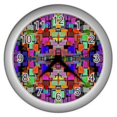 Abstract-a-4 Wall Clock (silver) by ArtworkByPatrick