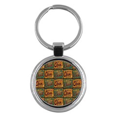 Open Closed 1 Key Chain (round) by ArtworkByPatrick