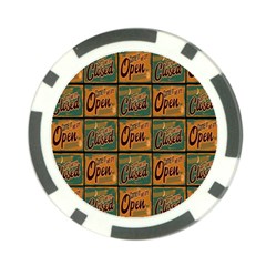 Open Closed 1 Poker Chip Card Guard (10 Pack) by ArtworkByPatrick