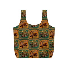 Open Closed 1 Full Print Recycle Bag (s) by ArtworkByPatrick