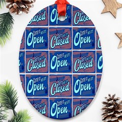 OPEN-CLOSED-1 Ornament (Oval)