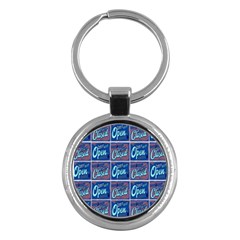 Open-closed-1 Key Chain (round) by ArtworkByPatrick