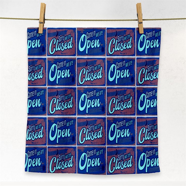 OPEN-CLOSED-1 Face Towel