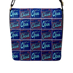 OPEN-CLOSED-1 Flap Closure Messenger Bag (L)