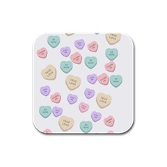 Untitled Design Rubber Square Coaster (4 Pack)  by Lullaby