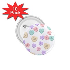 Hearts 1 75  Buttons (10 Pack)