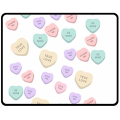 Hearts Double Sided Fleece Blanket (medium)  by Lullaby