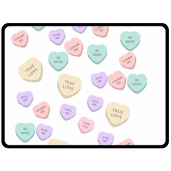 Hearts Double Sided Fleece Blanket (large)  by Lullaby