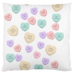 Hearts Large Flano Cushion Case (two Sides)