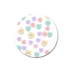 Hearts Magnet 3  (round)