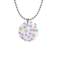 Hearts 1  Button Necklace