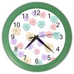 Hearts Color Wall Clock