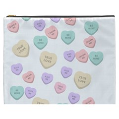 Hearts Cosmetic Bag (xxxl) by Lullaby