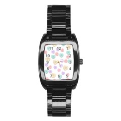 Hearts Stainless Steel Barrel Watch by Lullaby