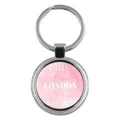 Paris, London, New York Key Chain (round) by Lullaby