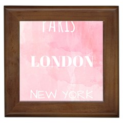 Paris, London, New York Framed Tile by Lullaby