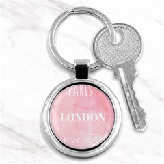 Paris, London, New York Key Chain (round) by Lullaby