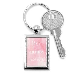 Paris, London, New York Key Chain (rectangle) by Lullaby