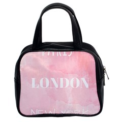 Paris, London, New York Classic Handbag (two Sides) by Lullaby