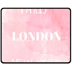 Paris, London, New York Fleece Blanket (medium)  by Lullaby