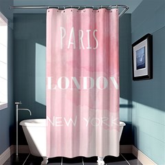 Paris, London, New York Shower Curtain 36  X 72  (stall)  by Lullaby