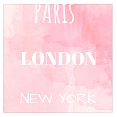 Paris, London, New York Large Satin Scarf (square) by Lullaby