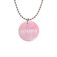 Paris, London, New York 1  Button Necklace