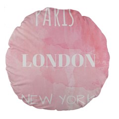 Paris, London, New York Large 18  Premium Round Cushions