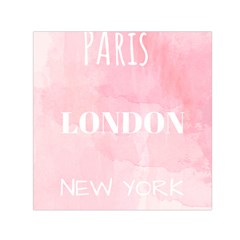 Paris, London, New York Small Satin Scarf (square) by Lullaby