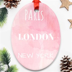 Paris, London, New York Ornament (oval)