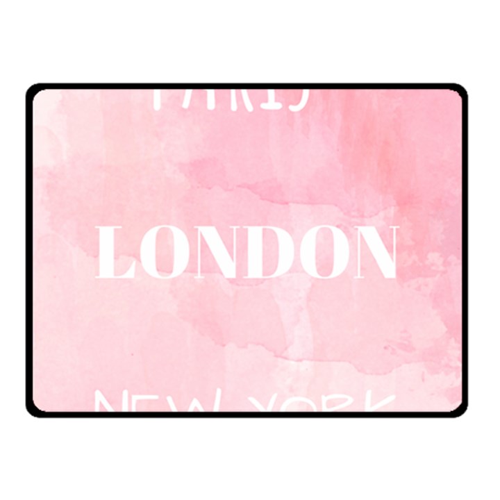 Paris, London, New York Double Sided Fleece Blanket (Small) 