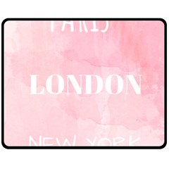 Paris, London, New York Double Sided Fleece Blanket (medium)  by Lullaby