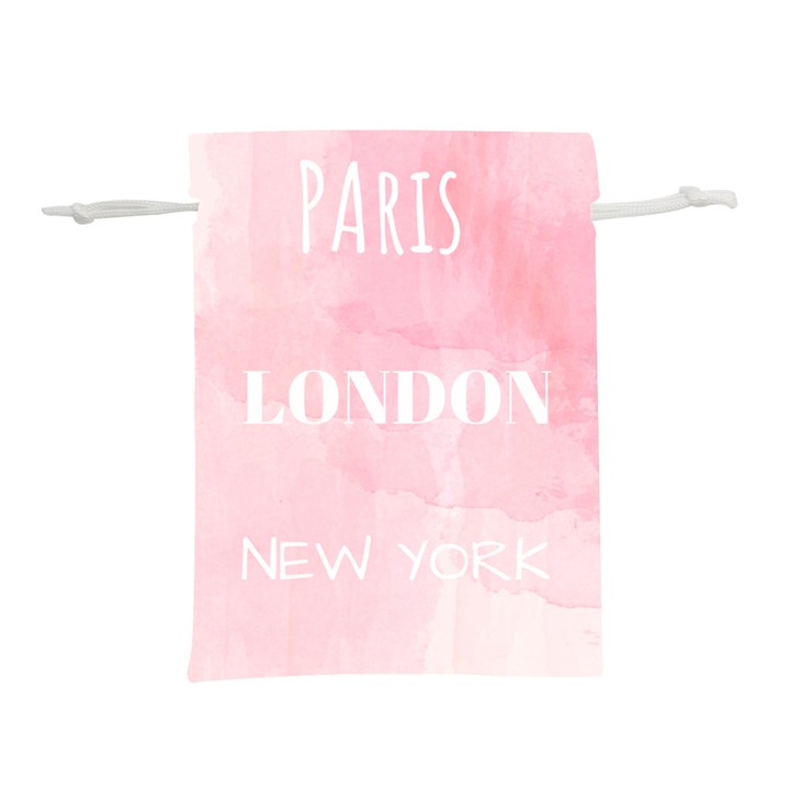 Paris, London, New York Lightweight Drawstring Pouch (L)