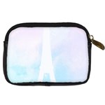 Pastel Eiffel s Tower, Paris Digital Camera Leather Case Back