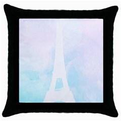 Pastel Eiffel s Tower, Paris Throw Pillow Case (black)