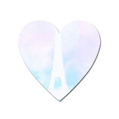 Pastel Eiffel s Tower, Paris Heart Magnet by Lullaby