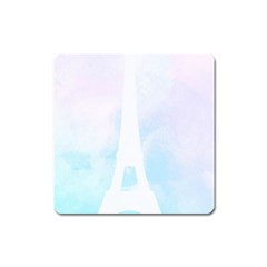 Pastel Eiffel s Tower, Paris Square Magnet by Lullaby