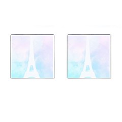 Pastel Eiffel s Tower, Paris Cufflinks (square) by Lullaby