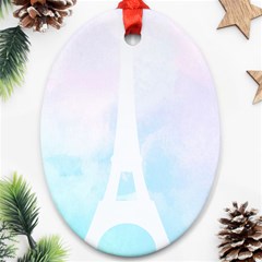 Pastel Eiffel s Tower, Paris Oval Ornament (two Sides)