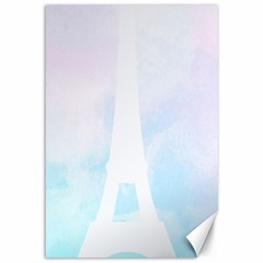 Pastel Eiffel s Tower, Paris Canvas 12  X 18  by Lullaby