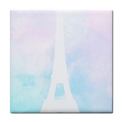 Pastel Eiffel s Tower, Paris Tile Coaster by Lullaby