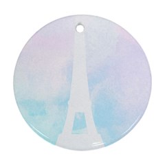 Pastel Eiffel s Tower, Paris Ornament (round) by Lullaby