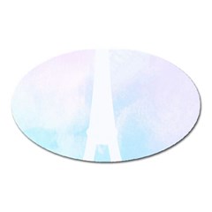 Pastel Eiffel s Tower, Paris Oval Magnet by Lullaby