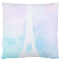 Pastel Eiffel s Tower, Paris Large Cushion Case (one Side) by Lullaby